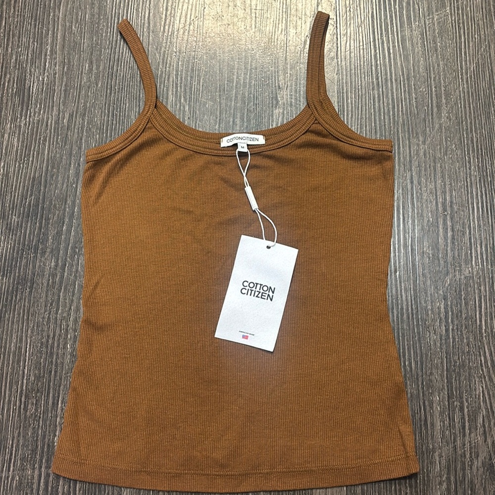Cotton Citizen Brown Fitted Sleeveless Camisole
